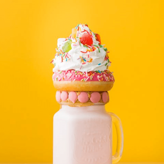 milkshake and dessert