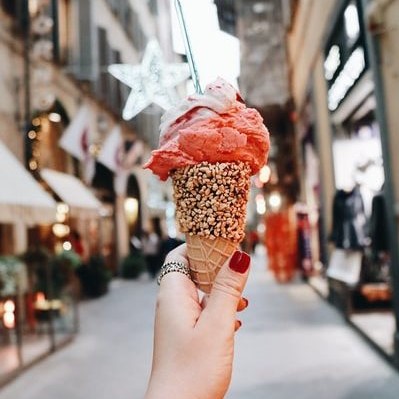 ice cream and street